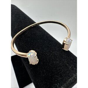 KENDRA SCOTT Edie Iridescent Druzy GoldTone Cuff Bracelet 6.25” retired